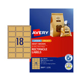 AVERY Rectangular Brown Labels L7110 - Pack of 270