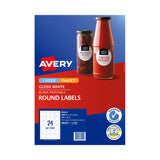 AVERY Label Gls Rd L7147 40mm Pack of 240 - Side View