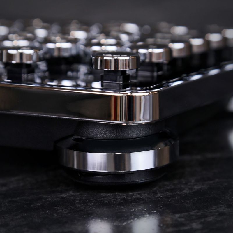 AZIO Vintage Style Keyboard in Black and Grey
