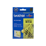 Brother LC-57Y Yellow Ink FAX-2480C, DCP-130C/330C/540CN/350C, MFC-240C/440CN/3360C/5460CN/5860CN/665CW/465CN/685CW/885CW- up to 400 pages - Front View