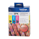 Brother LC-73 Colour Value Pack 1X Cyan 1X Magenta 1X Yellow - Front View
