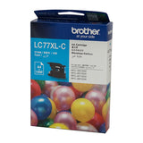 Brother LC-77XLC Cyan Super High Yield Ink Cartridge - MFC-J6510DW/J6710DW/J6910DW/J5910DW - up to 1200 pages - Front View
