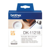 BROTHER DK11218 White Label - Front View