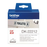 Brother White Cont. Film Roll Direct Thermal 62mm x 15.24mm - Front View
