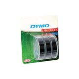 DYMO Embosser Tape 3pk Black 9mm x 3m - Front View