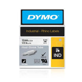 DYMO Rhino Tube Ht Shark 12mm White - Front View