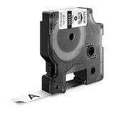 DYMO Black on Wht 12mm Tape - Side View
