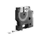 DYMO Black on White 12mm Tape - Side View