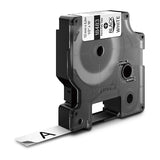 DYMO Black on White 12mm Tape - Front View