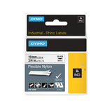 DYMO Rhino Ny Label 19mm Black/White - Front View
