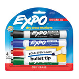 EXPO Assorted Bullet Tip Whiteboard Markers - 4 Pack, Box of 6 - Front View