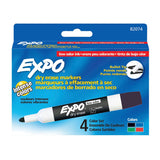EXPO Assorted Bullet Tip White Board Markers - Box of 4 - Side View