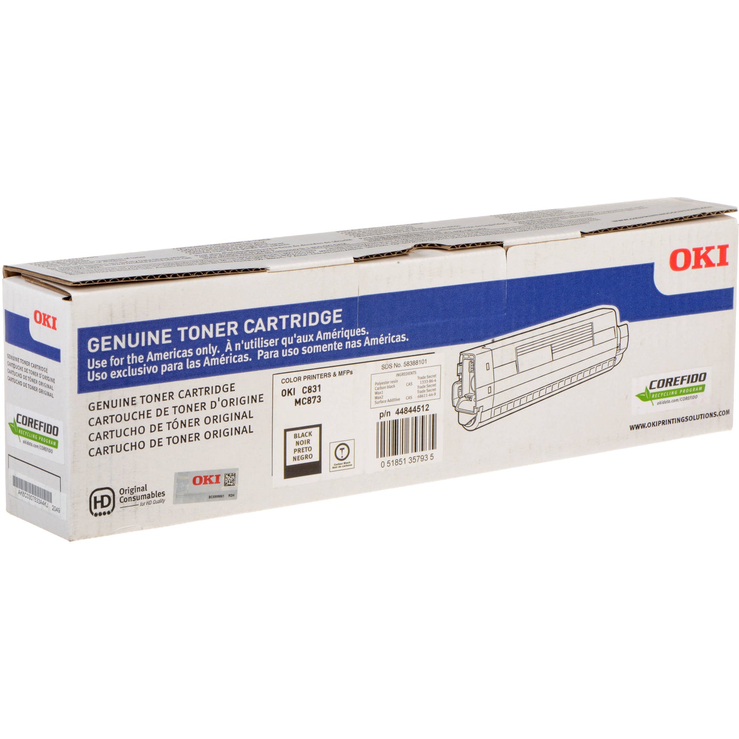 OKI C831N High-Yield Black Toner Cartridge