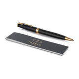 PARKER Sonnet Black Lacq GT Ball Pen - Top-Down View