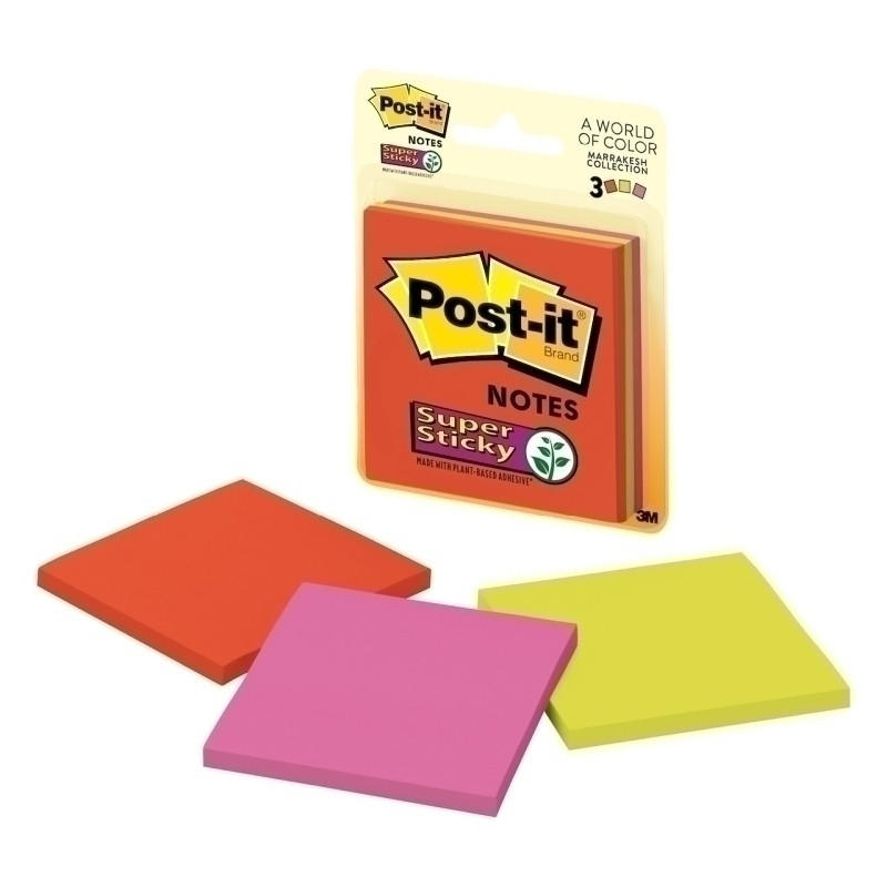Post-It Super Sticky Notes 3321-SSAN Pack of 3 Boxes of 6