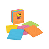 POST-IT 675-6SSUC RDJ Lined Pack of 5 - Top-Down View