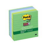 POST-IT Super Sticky Bora Bora Assorted Notes 98x98mm Pack of 6 - Front View