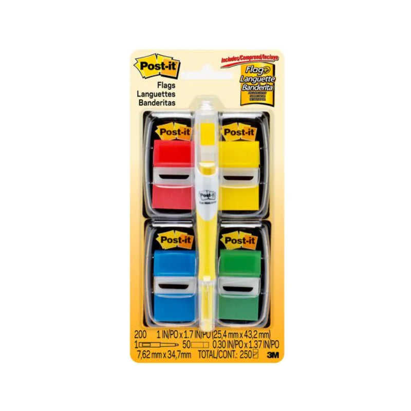 Post-It Flag 680-RYBGVA Value Bundle with Writing Tool