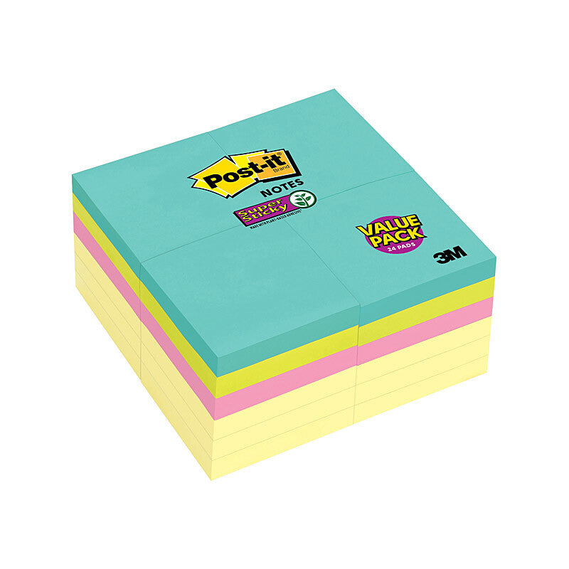 Post-It Notes Miami Collection 75x75mm Pack of 24
