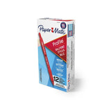 PAPER MATE Profile Ball Pen 1.0mm Red Box of 12 - Front View