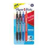 PAPER MATE Profile BP 1.0mm RT Pack of 4 Box of 6 - Front View