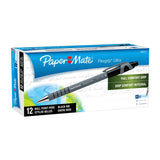 PAPER MATE Flexi Grip Retractable Ball Pen 0.8mm Black Box of 12 - Front View