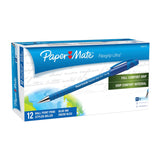 PAPER MATE Flex Grip Ball Pen 0.8mm Blu Box of 12 - Front View