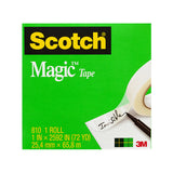 SCOTCH Magic Tape 810 25.4mm Box of d - Top-Down View