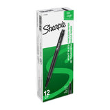 SHARPIE Fineliner Pen Black Box of 12 - Side View