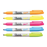 SHARPIE Neon Permanent Marker Fine Point Assorted Pack of 5 - Side View