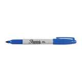 SHARPIE Fine Point Permanent Marker Blu Box of 12 - Top-Down View