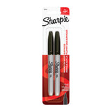 SHARPIE Permanent Marker Fine Point Black Pack 2 Box of 6 - Front View
