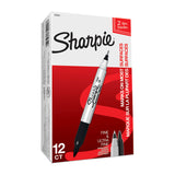 SHARPIE Twin Tip Permanent Marker Black Box of 12 - Side View