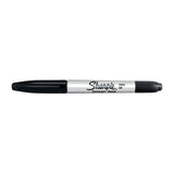 SHARPIE Twin Tip Permanent Marker Black Box of 12 - Top-Down View