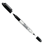 SHARPIE Marker TwinTip Black Box of 6 - Top-Down View