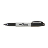 SHARPIE Super Fine Point Permanent Marker Black Box of 12 - Top-Down View