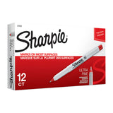 SHARPIE Ultra Fine Point Permanent Marker Red Box of 12 - Front View