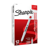 SHARPIE Ultra Fine Point Permanent Marker Red Box of 12 - Side View