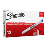 SHARPIE Ultra Fine Point Permanent Marker Blu Box of 12 - Front View