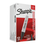 SHARPIE Chisel Tip Permanent Marker Black Box of 12 - Side View