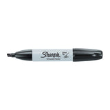 SHARPIE Chisel Tip Permanent Marker Black Box of 12 - Top-Down View