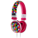 Moki Popper - Stylish Triangle Pattern Premium Cushioned DJ Headphones