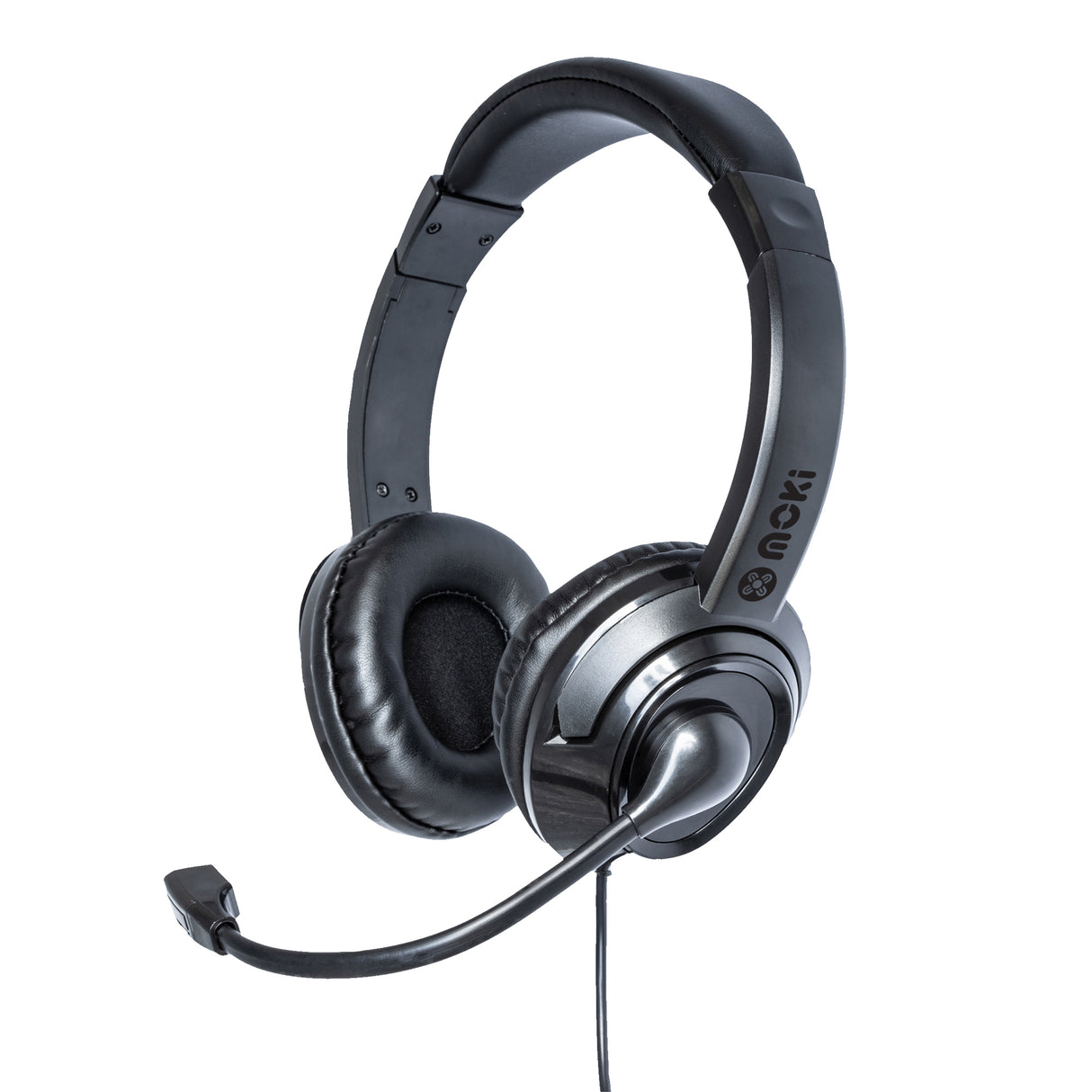 Moki Plug-and-Play USB Headset with Adjustable Boom Mic