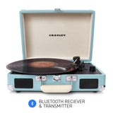 CROSLEY Crosley Cruiser Turquoise - Bluetooth Portable Turntable - 45-Degree Angle