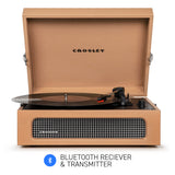 CROSLEY Crosley Voyager Tan - Bluetooth Portable Turntable - Front View
