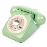 GPO RETRO GPO 746 ROTARY TELEPHONE - GREEN - Top-Down View