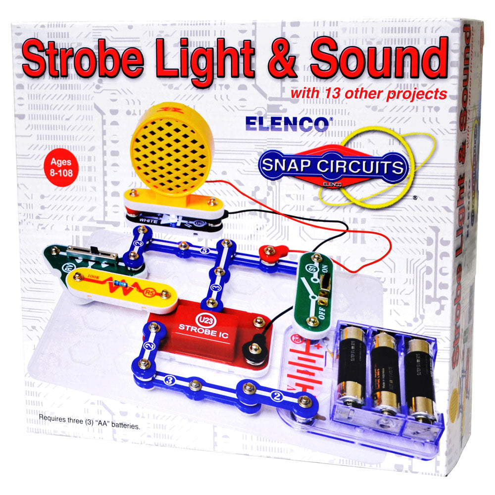 Snap Circuits Mini Strobe Light & Sound Experiment Kit