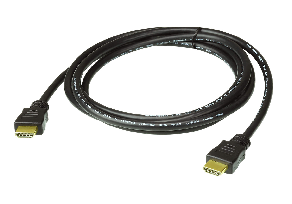 ATEN 2M Premium High Speed HDMI Cable with Ethernet - Supports True 4K UHD 4096 x 2160 @ 60Hz