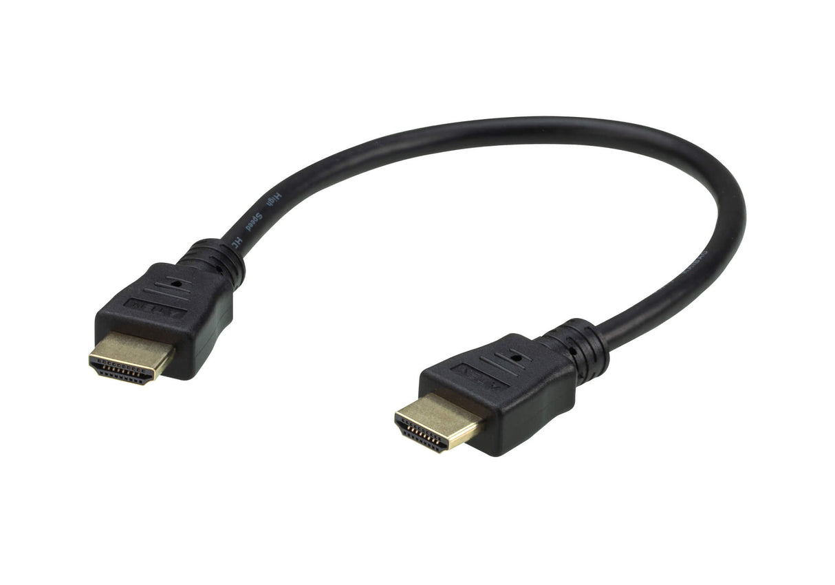 ATEN 0.3m Premium 4K HDMI High Speed Ethernet Cable with Gold-Plated Connectors - Supports 4096 x 2160 @ 60Hz