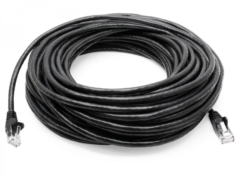 8WARE 40m Snagless Cat6a Ethernet Cable - Full Copper Core, Black